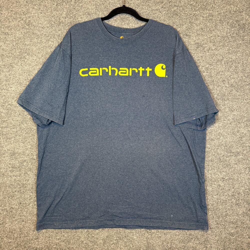 Carhartt Shirt Mens XL Tall‎ Short Sleeve Tshirt Original Fit Green Logo Casual
